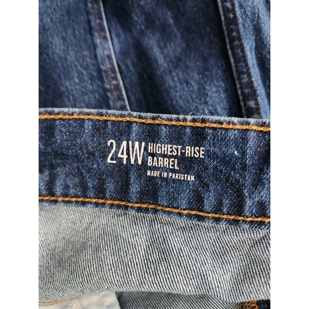 ANA A New Approach Barrel Jeans Womens Sz 24W Balloon Leg Highest Rise Blue NWT - Picture 9 of 13